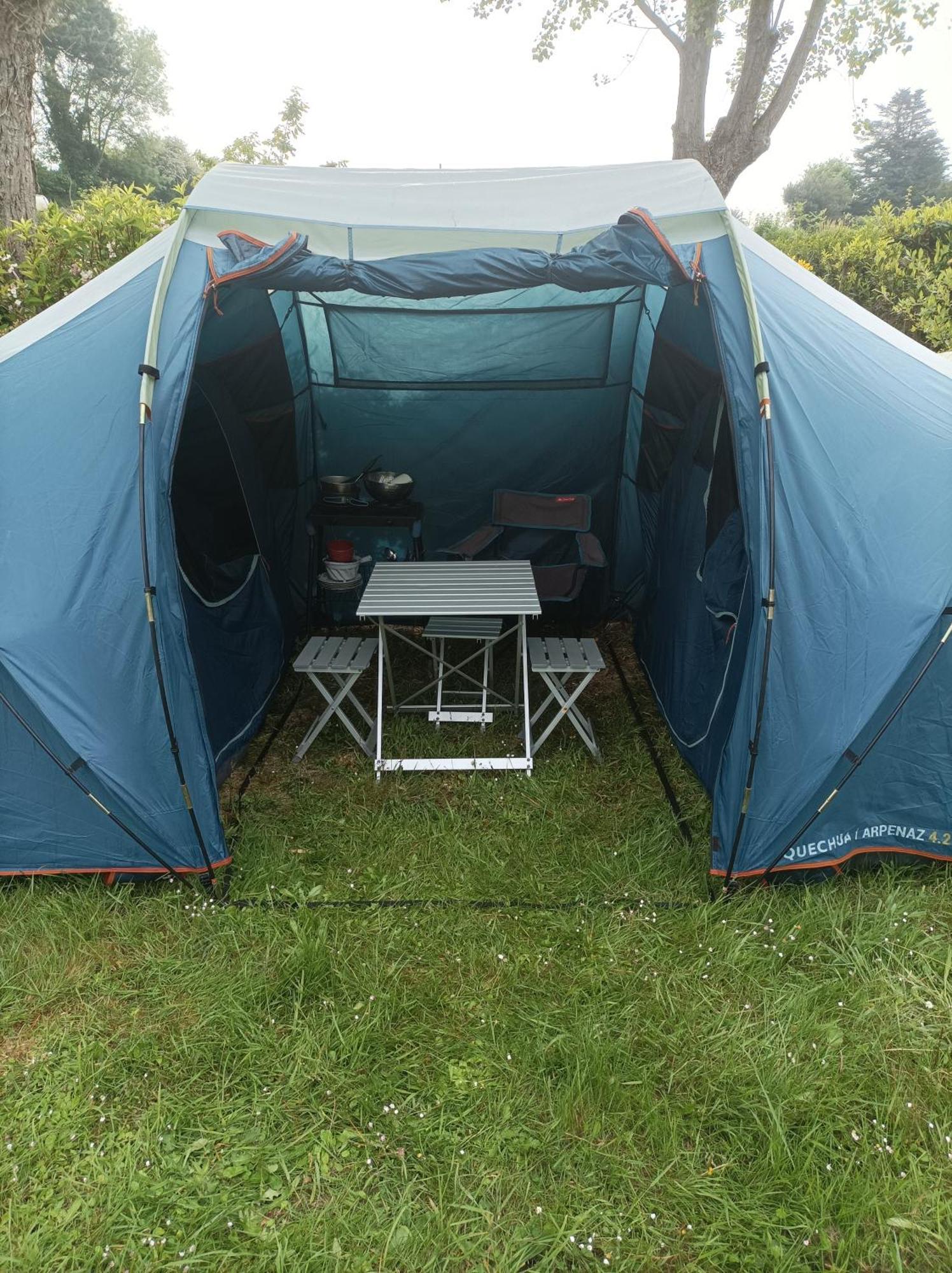 Les Hortensias Grande Tente Familiale Deux Chambres Et Sejour Vue Mer Sur Camping Nature Plestin-les-Grèves Cameră foto